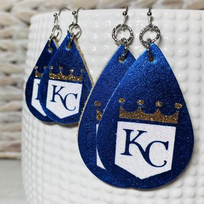 Kc Royals Leather Earrings | Kc Leather Earrings |..