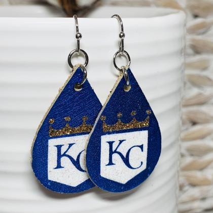 Kc Royals Leather Earrings | Kc Leather Earrings |..