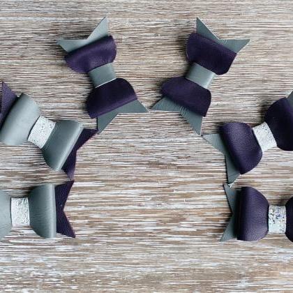 Leather Hair Bows | Genuine Leather Hair Bow |..