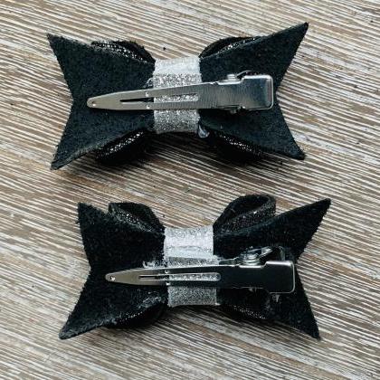 Leather Hair Bows | Genuine Leather..