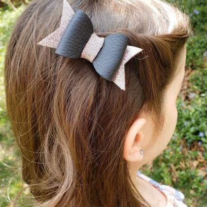 Leather Hair Bow | Genuine Leather ..