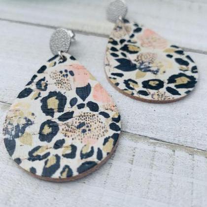 Cute Leather Earrings | Leopard Pri..