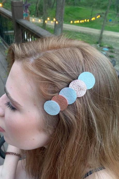 Leather Hair Clip| Hair Accessories| Boho Barrette | Genuine Leather Hair Barrette