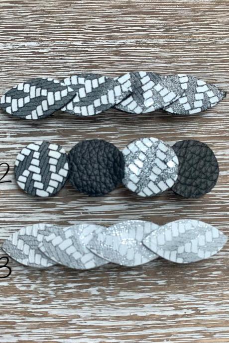 Cute Hair Clip | Leather Hair Clip| Hair Accessories| Boho Barrette| Genuine Leather Hair Barrette